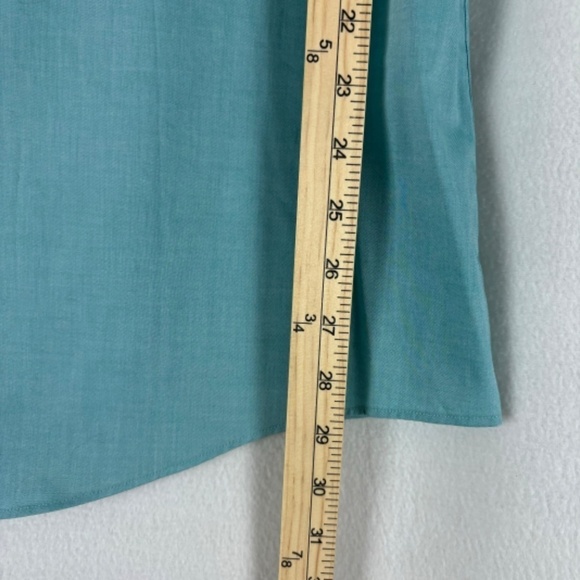 Men’s Marc Anthony Slim Fit Long Sleeve Dress Shirt in Teal Green 18-34/35 - Picture 12 of 13